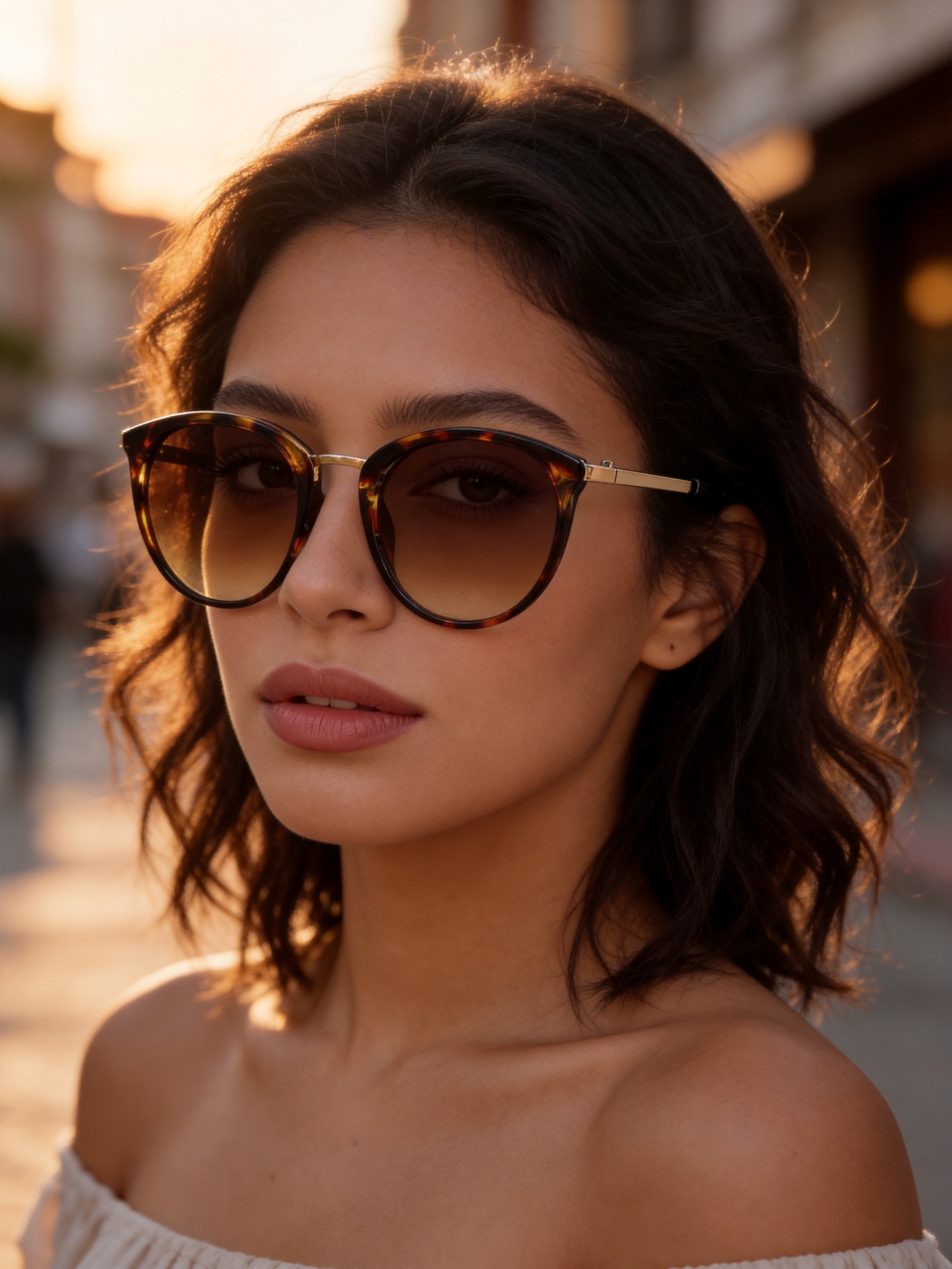 Sunglasses Cat Eye - Women's Retro Cat Eye Round Glasses
