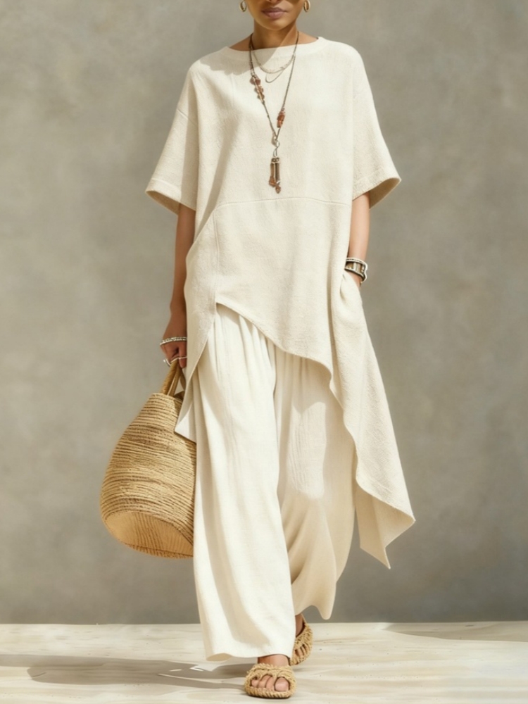 Women Cotton Linen Pant Sets 2 - Linen Pant Wide บทวิจารณ์และราคา