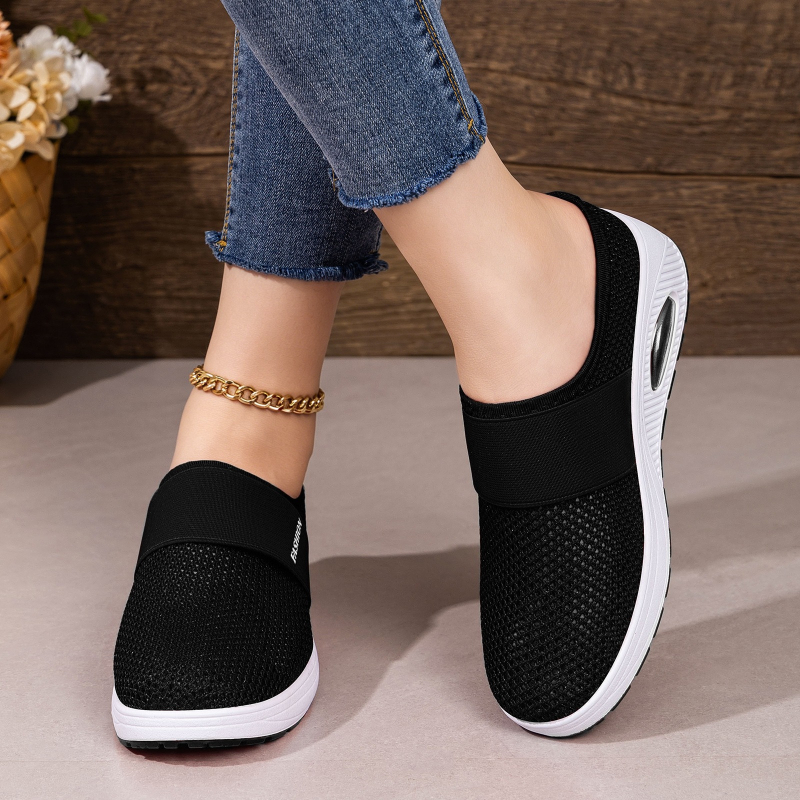 Women Hollow Mesh Mules Slip O - Wedge Espadrille Women บทวิจารณ์และราคา