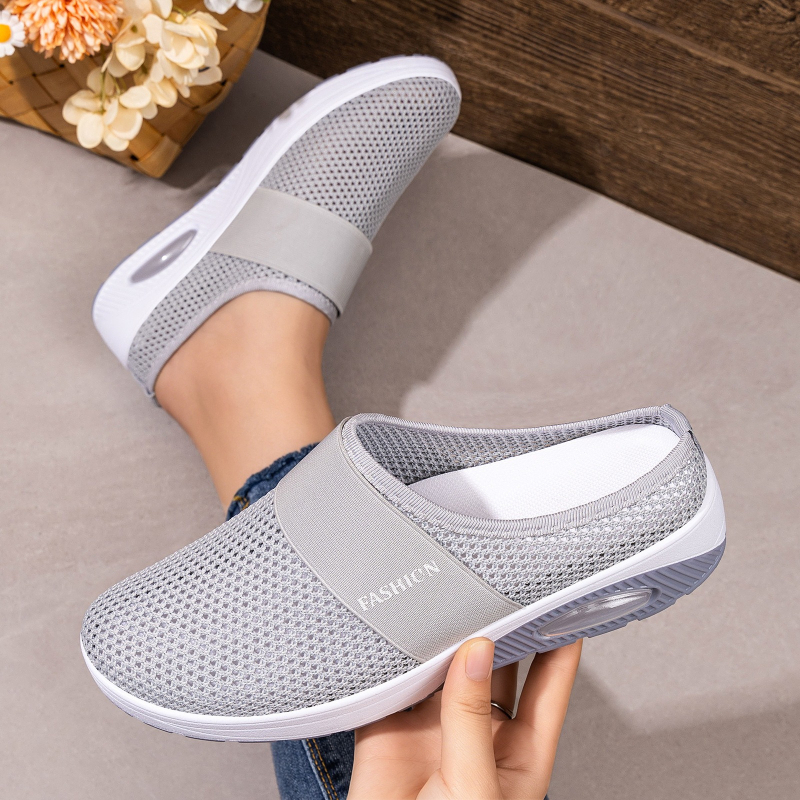 Women Hollow Mesh Mules Slip O - Wedge Espadrille Women บทวิจารณ์และราคา