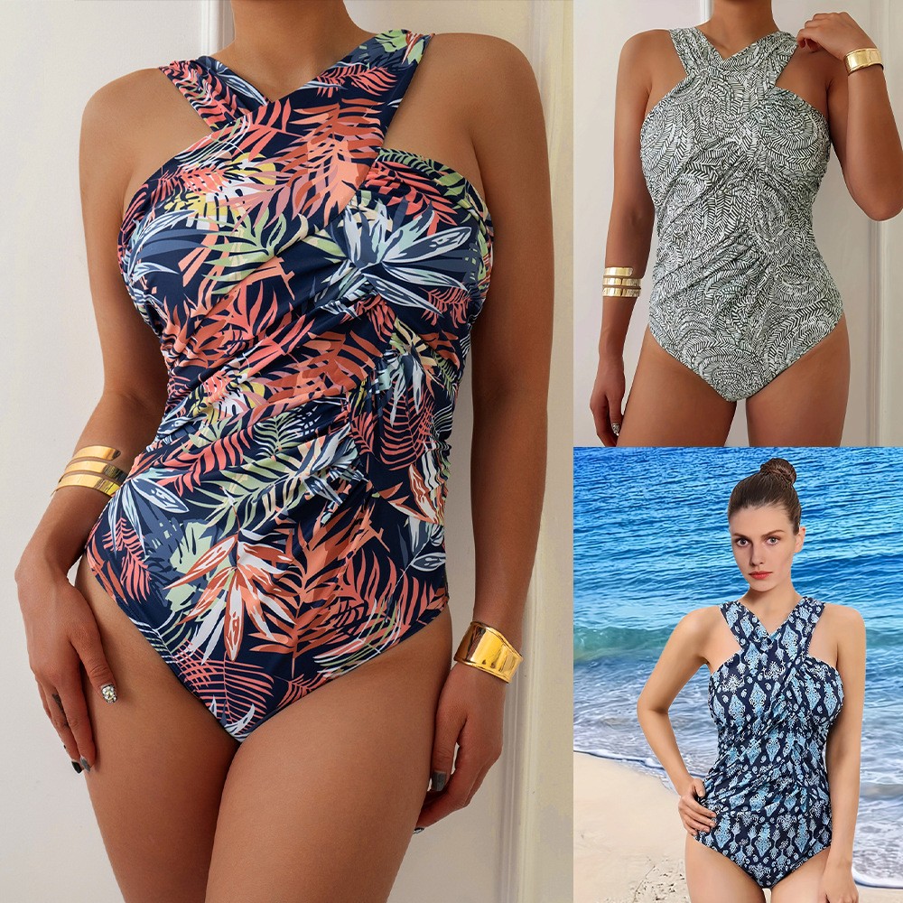 Women Swimsuit Plus Size Modes - Swimsuit Bikini Ruched บทวิจารณ์และราคา