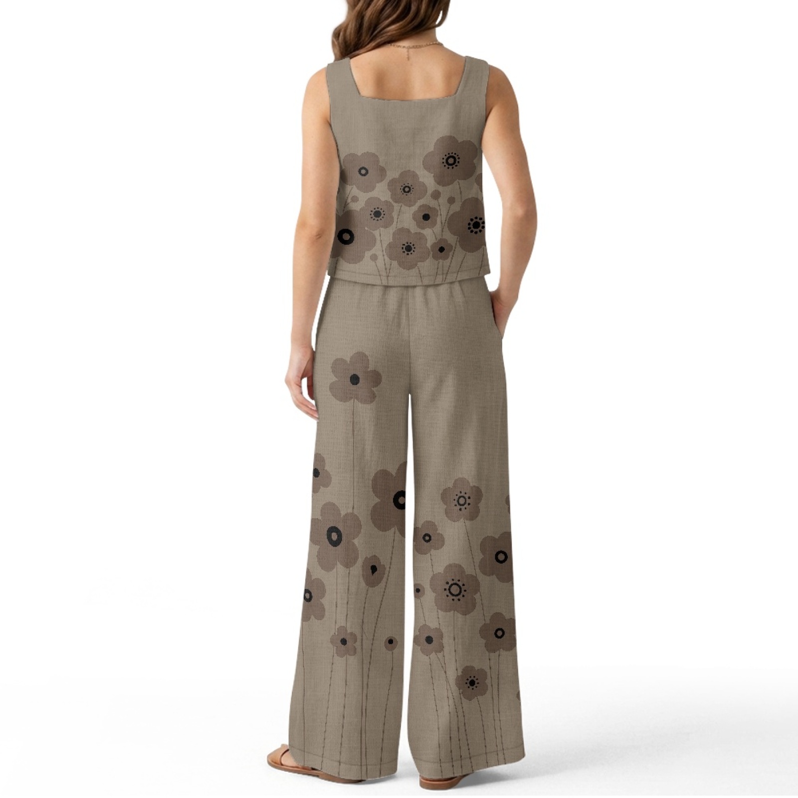 INSTANTARTS Women’s Linen Vest - Linen Pant Wide บทวิจารณ์และราคา