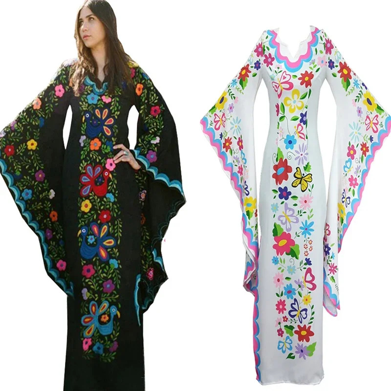 Medieval Cosplay Costume Vinta - Romper Floral Print บทวิจารณ์และราคา