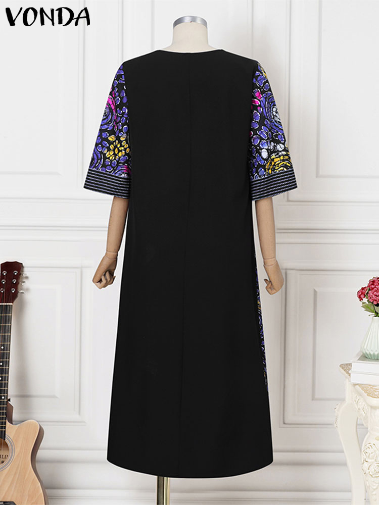 Plus Size Women Long Dress 202 - Romper Floral Print บทวิจารณ์และราคา