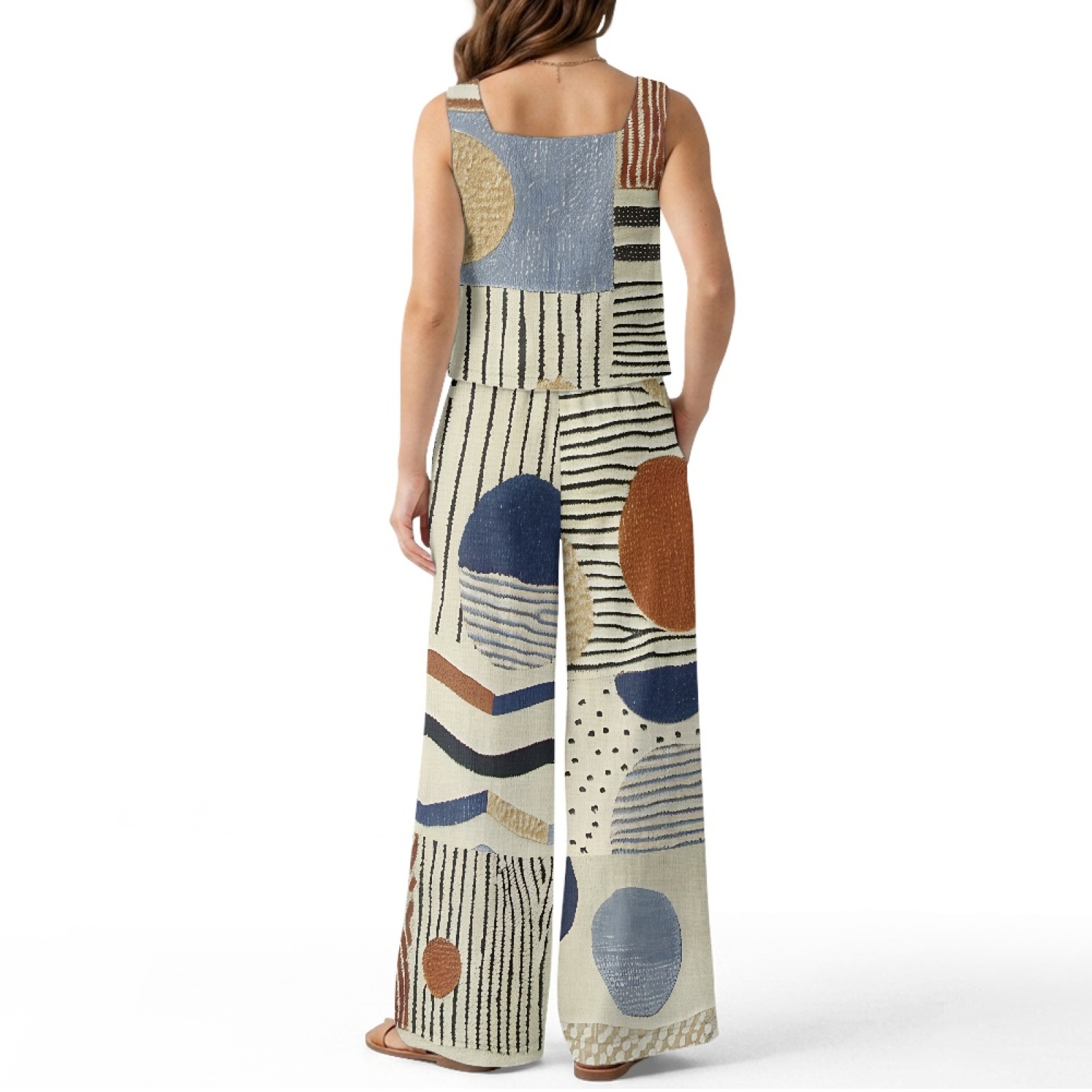 INSTANTARTS Women’s Linen Vest - Linen Pant Wide บทวิจารณ์และราคา