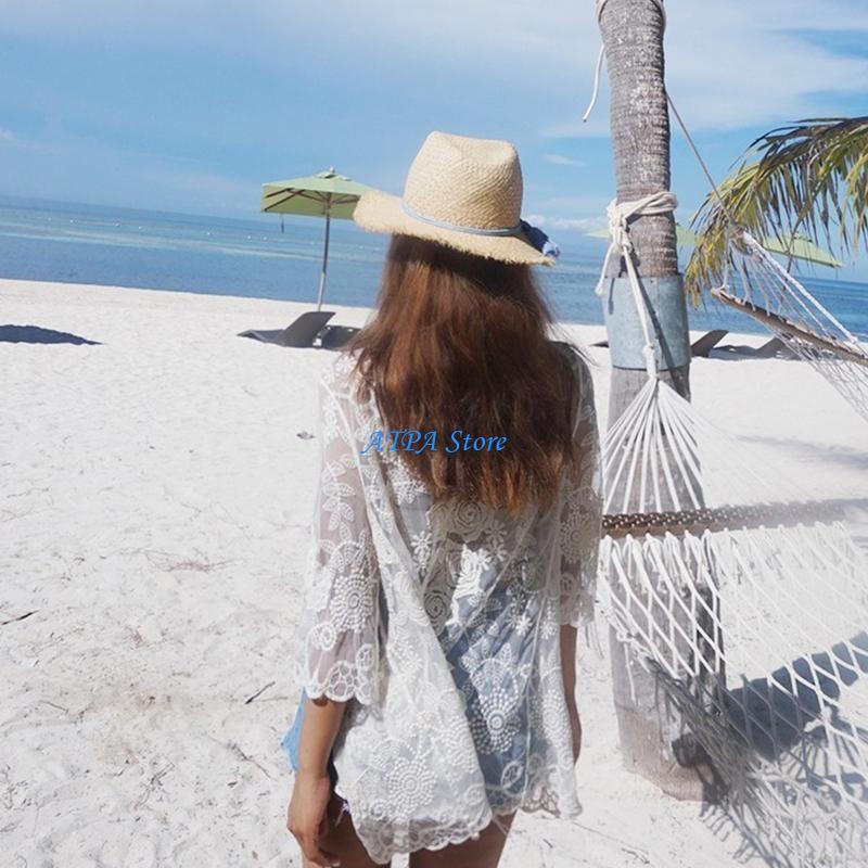 U13C Women Summer Lace Open Fr - Kimono Sheer Floral บทวิจารณ์และราคา