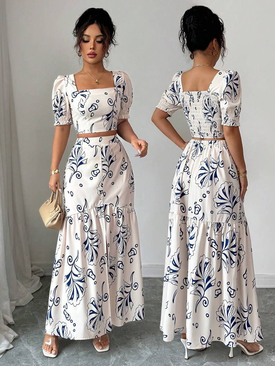 2026 Women Summer Two Piece Ou - Romper Floral Print บทวิจารณ์และราคา