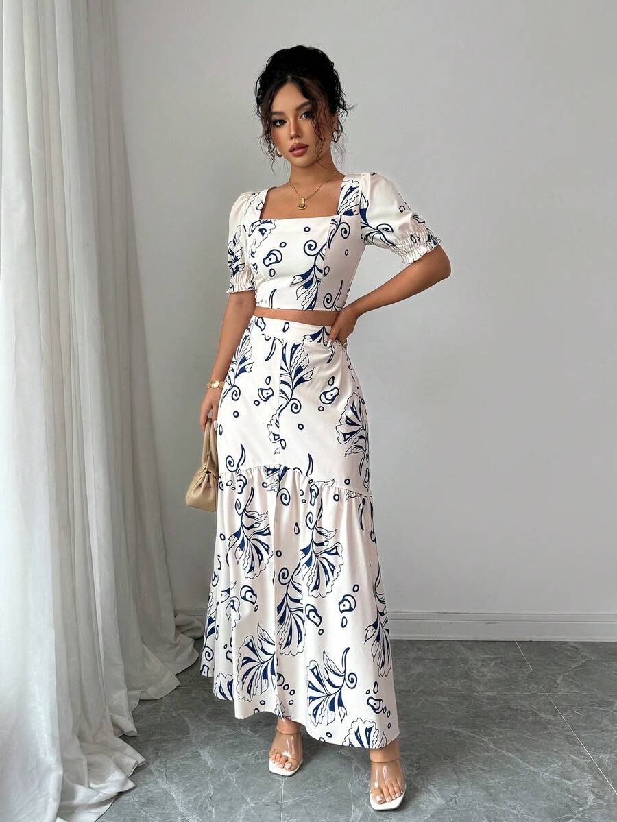 2026 Women Summer Two Piece Ou - Romper Floral Print บทวิจารณ์และราคา