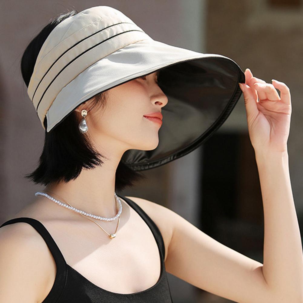 Women Sun Hat with Ponytail Ho - Hat Floppy Wide บทวิจารณ์และราคา