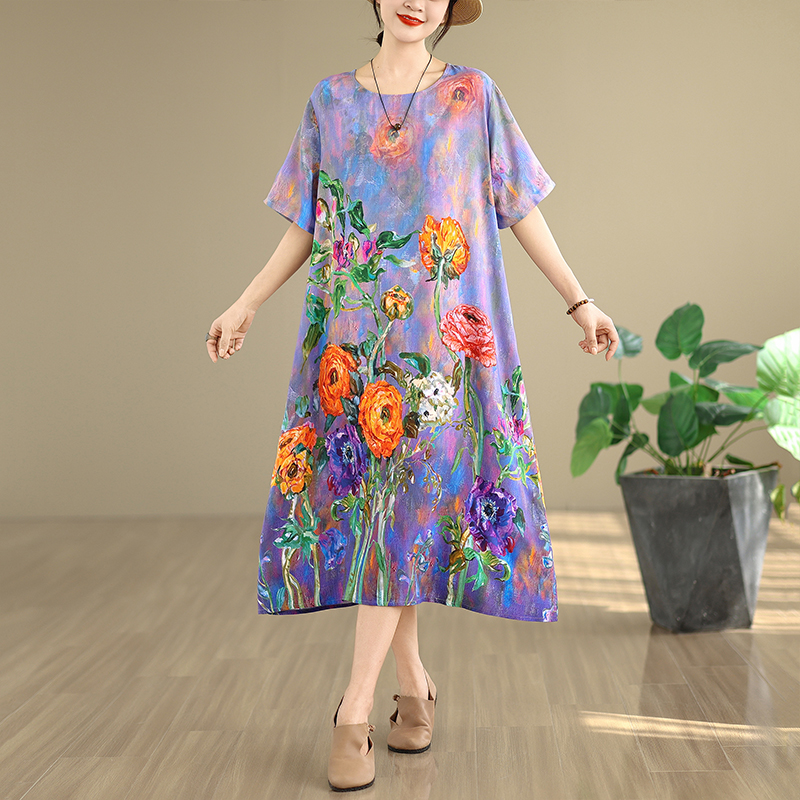High-End Women's Cotton Lin Dr - Midi Skirt Floral บทวิจารณ์และราคา