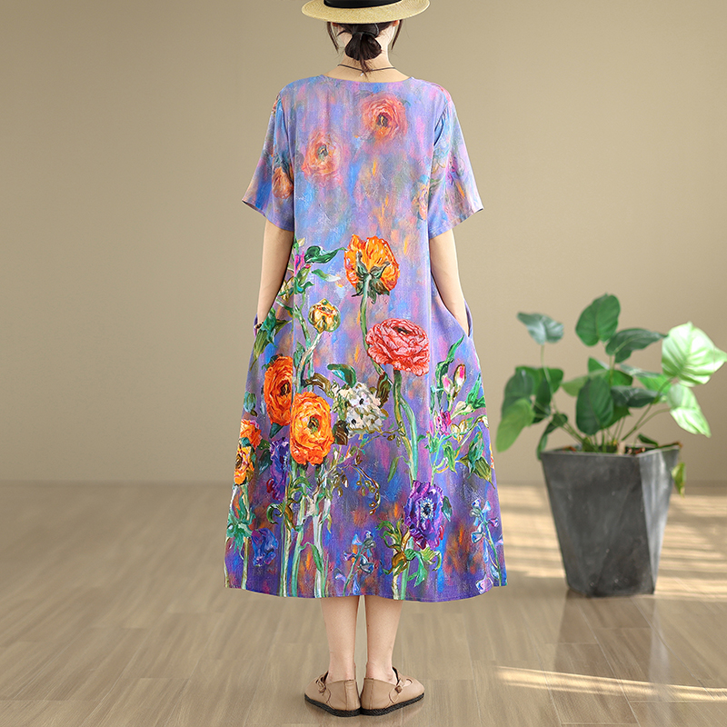 High-End Women's Cotton Lin Dr - Midi Skirt Floral บทวิจารณ์และราคา