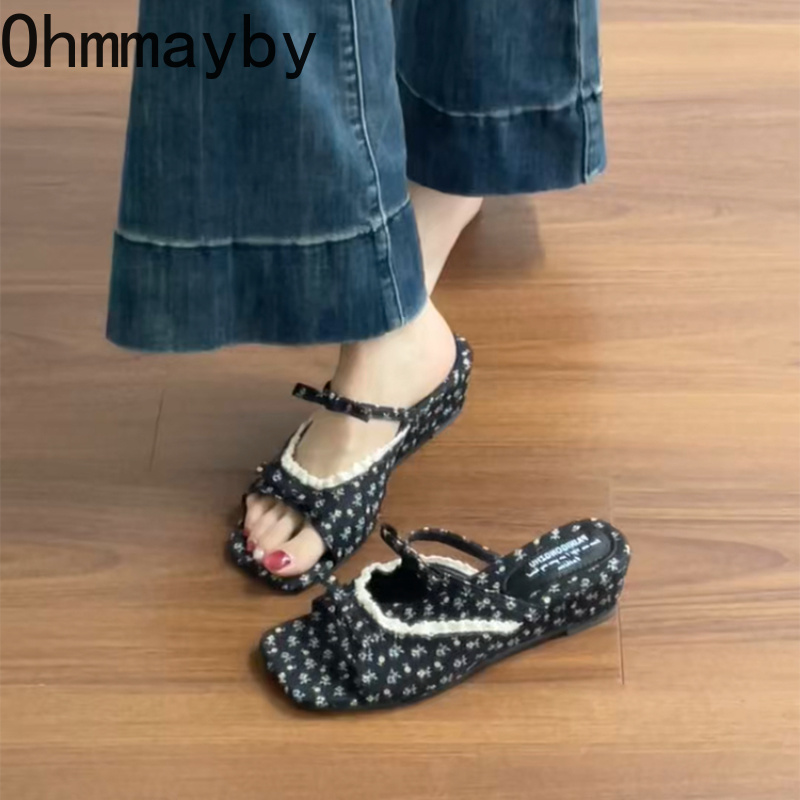 2026 Summer Floral Wedges Heel - Romper Floral Print บทวิจารณ์และราคา