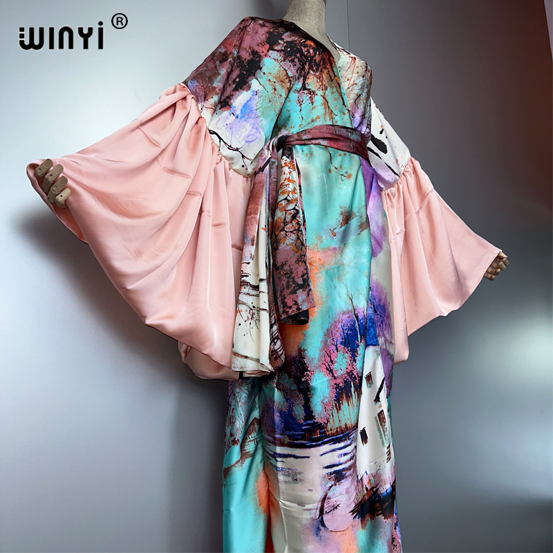 WINYI Summer Kimono party dres - Cover Up Kaftan บทวิจารณ์และราคา