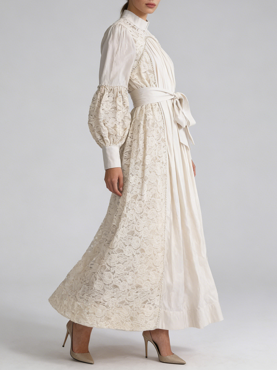 TWOTWINSTYLE Solid Patchwork L - Linen Dress Wrap บทวิจารณ์และราคา