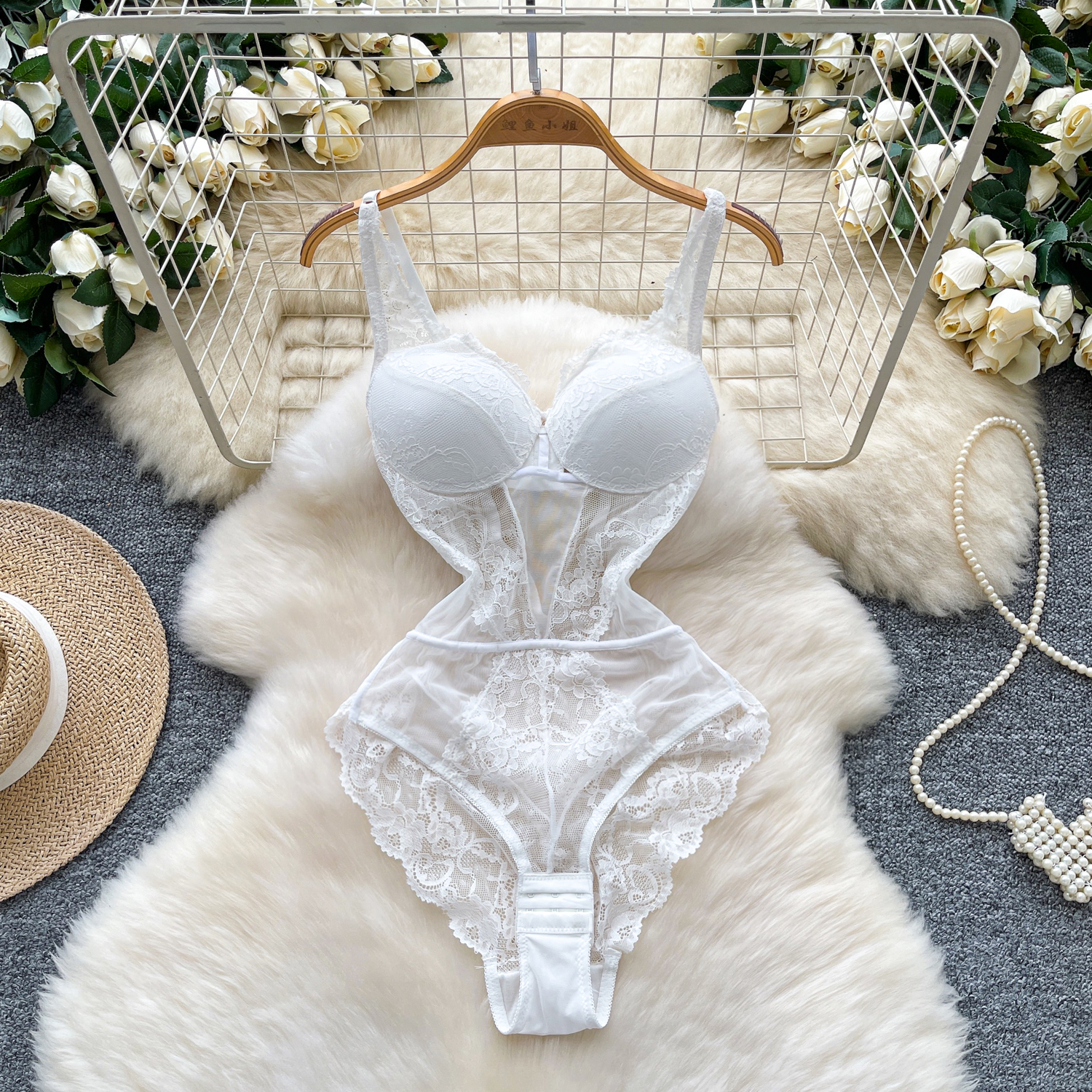 Women Hotsweet see through bac - Romper Floral Print บทวิจารณ์และราคา