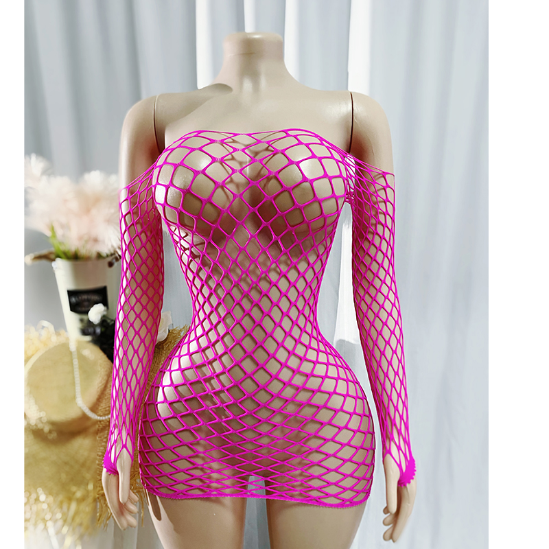 Women Long Sleeve Fishnet Cove - Cover Up Kaftan บทวิจารณ์และราคา