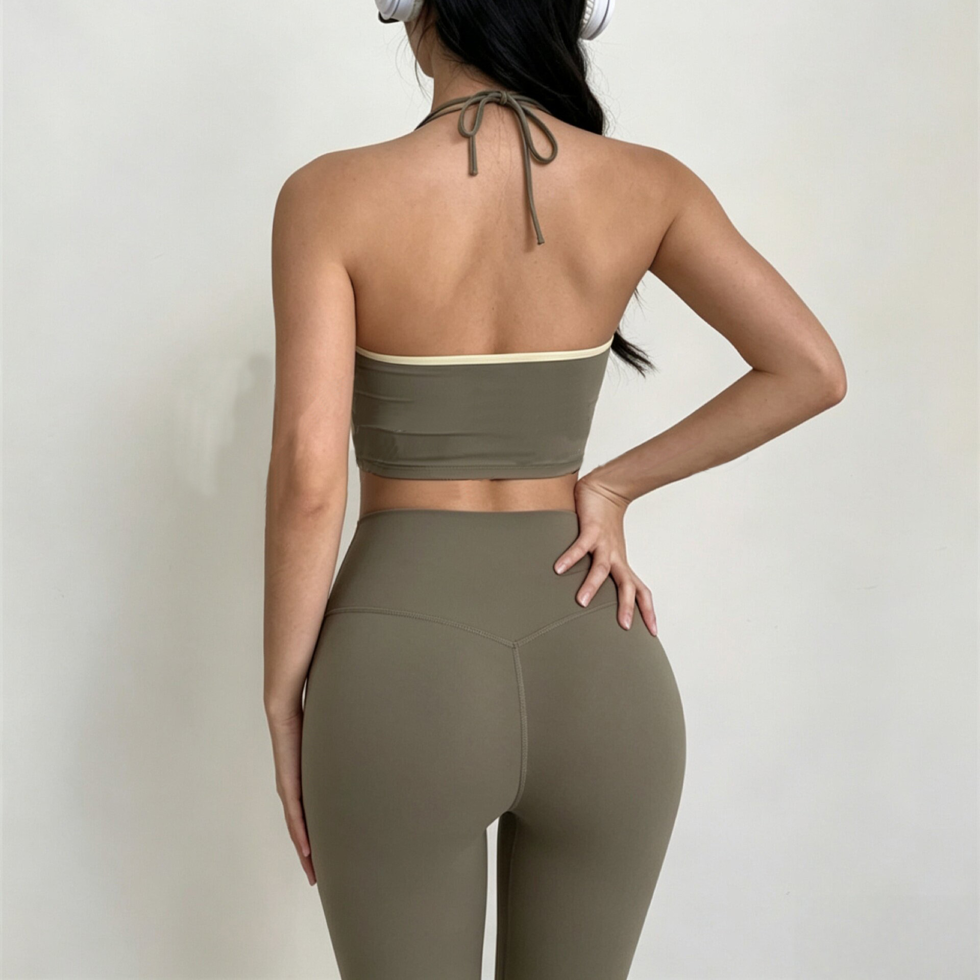 Hanging Halter Top Women Sport - Bralette Triangle Set บทวิจารณ์และราคา