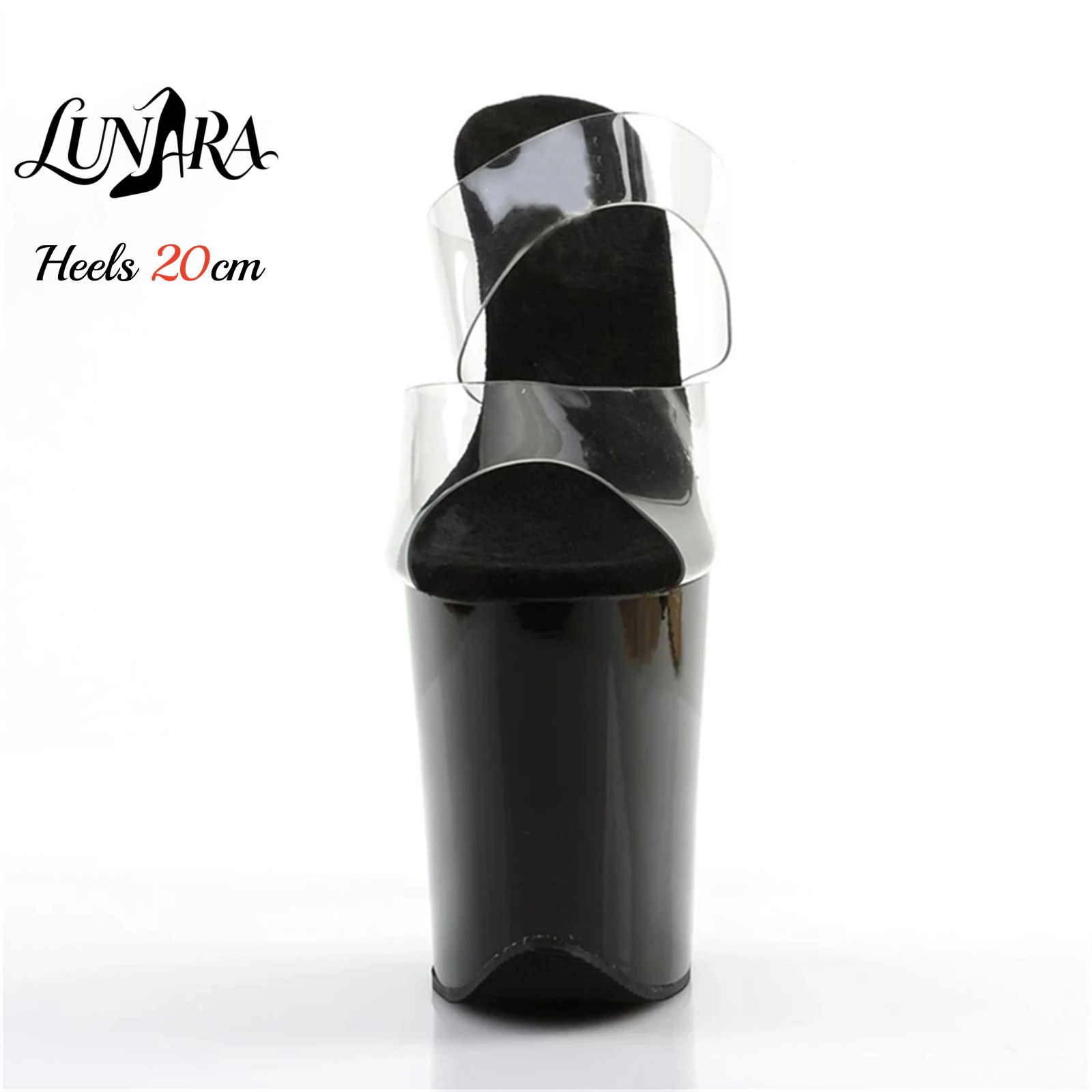 20cm Clear PVC Strappy Ultra H - Sandal Strappy Heeled บทวิจารณ์และราคา