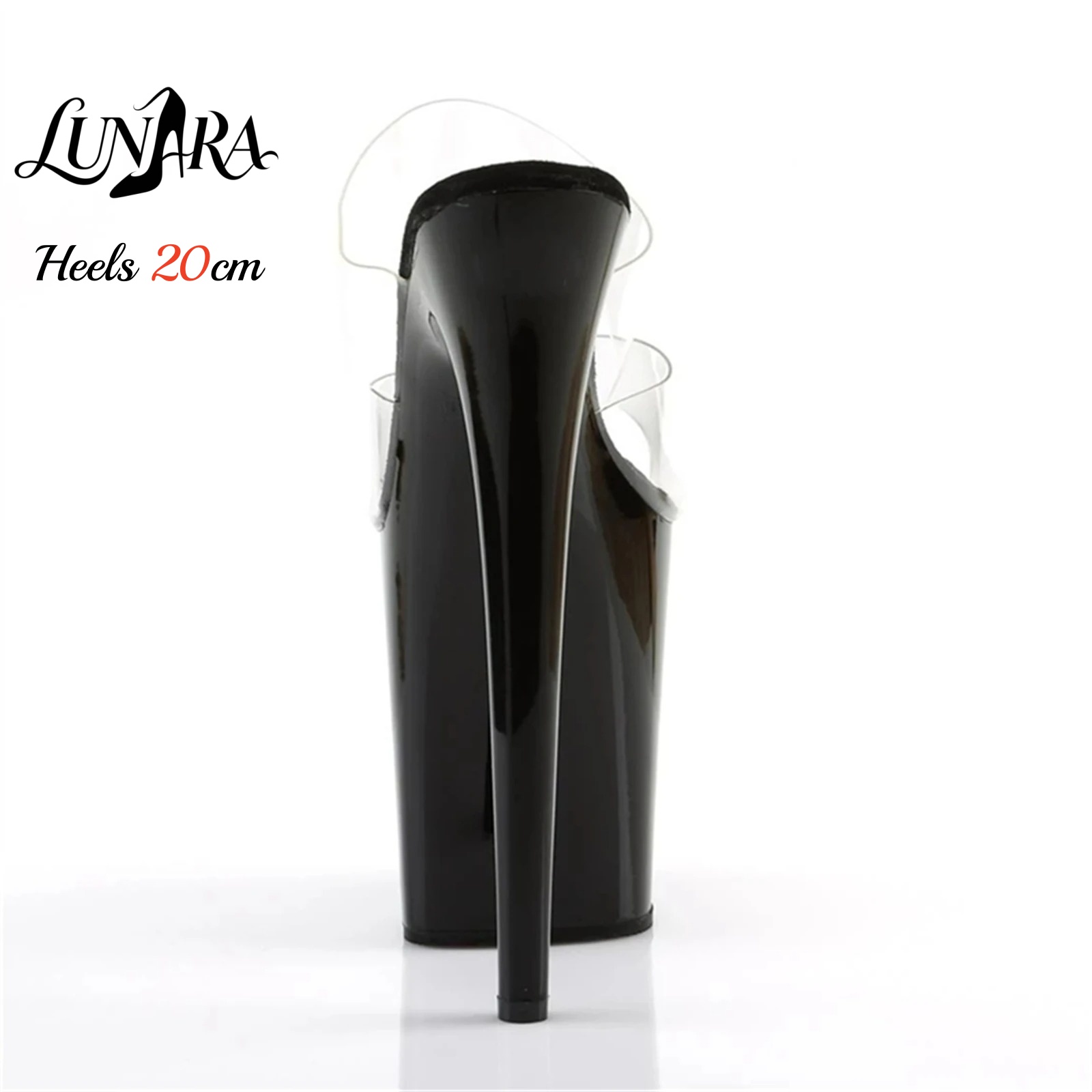 20cm Clear PVC Strappy Ultra H - Sandal Strappy Heeled บทวิจารณ์และราคา