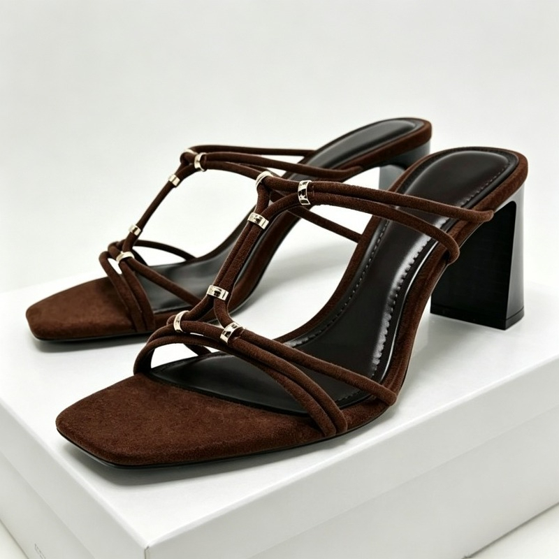 Summer Heeled Sandals for Wome - Sandal Strappy Heeled บทวิจารณ์และราคา