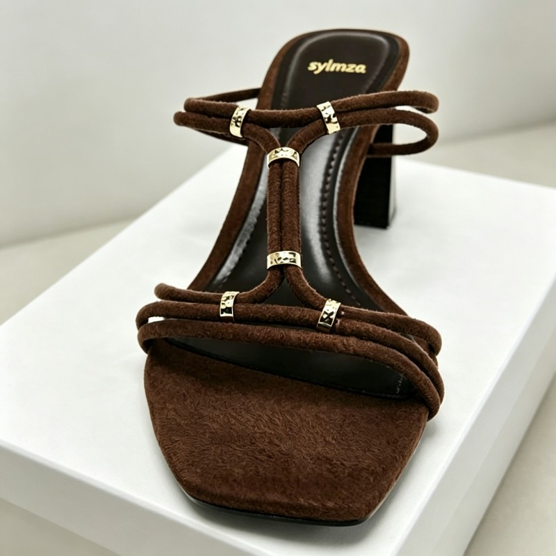 Summer Heeled Sandals for Wome - Sandal Strappy Heeled บทวิจารณ์และราคา