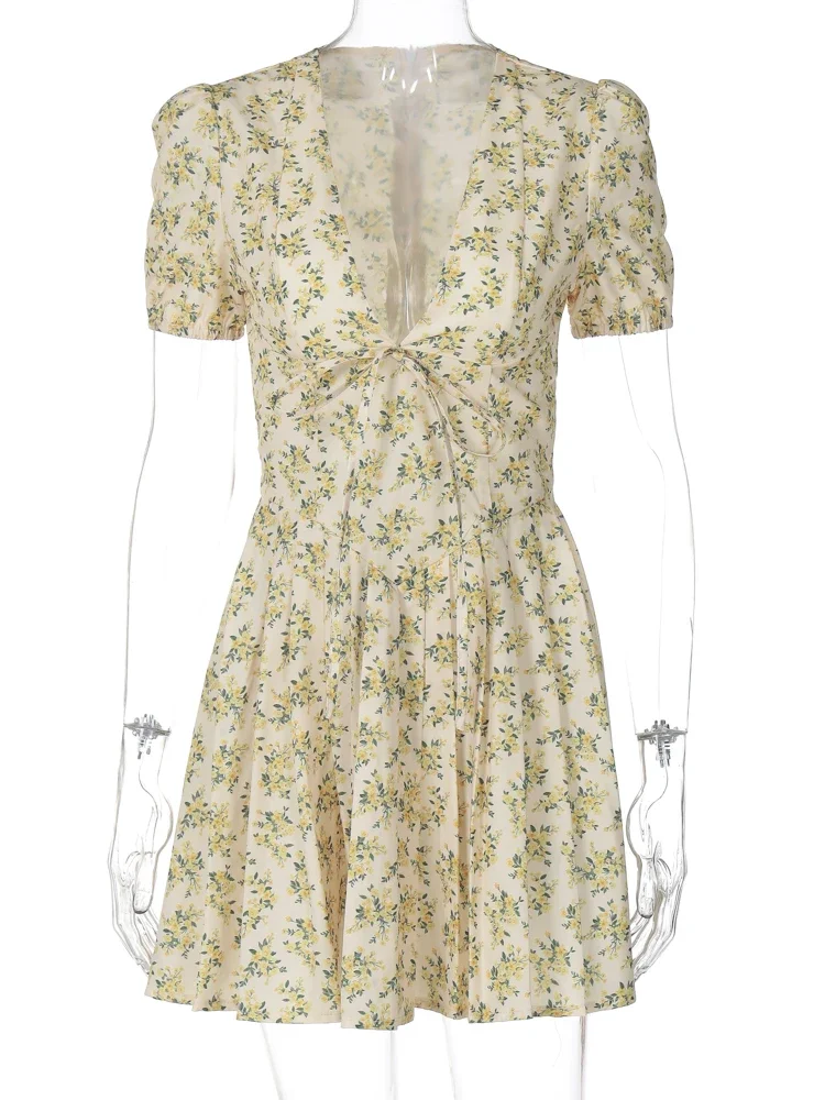 4XL French Floral Dress Plus S - Romper Floral Print บทวิจารณ์และราคา