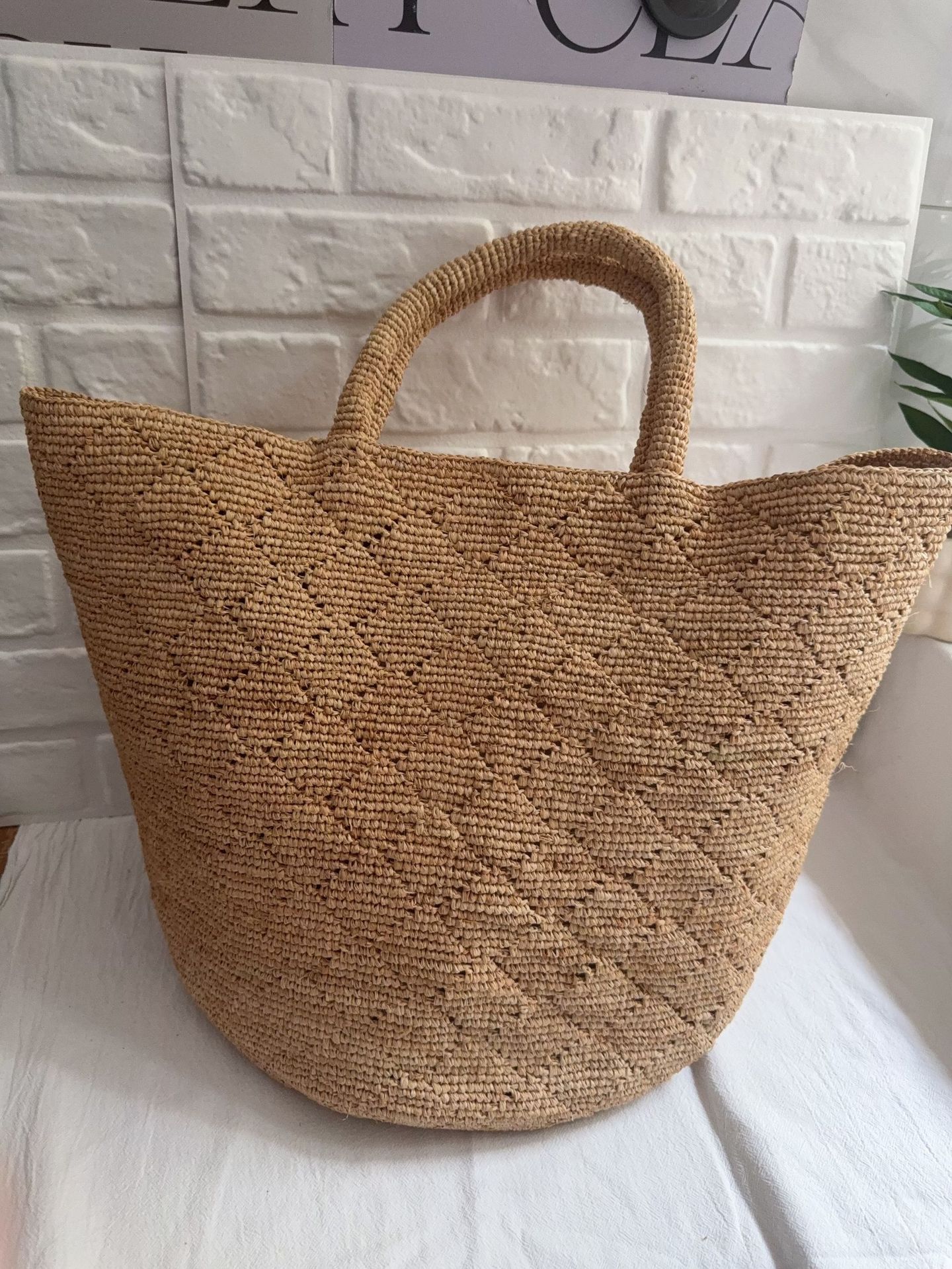 Fashion Style Ins Crochet Hand - Crochet Bag Raffia บทวิจารณ์และราคา