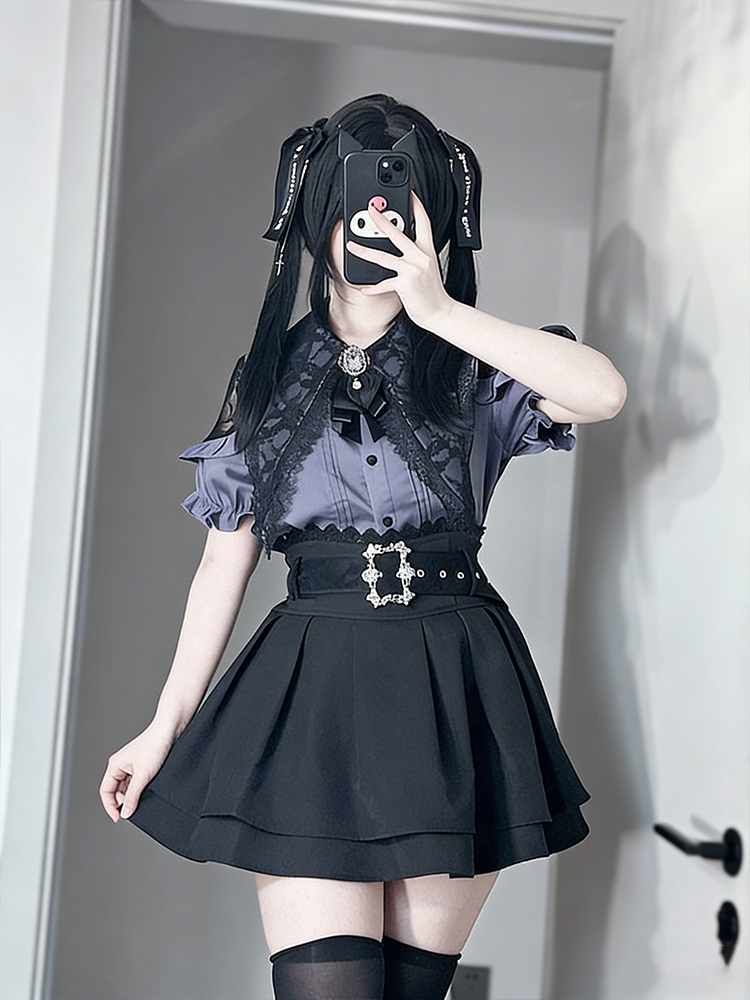 Gothic Style Shoulder Bared Sh - Blouse Off Shoulder บทวิจารณ์และราคา