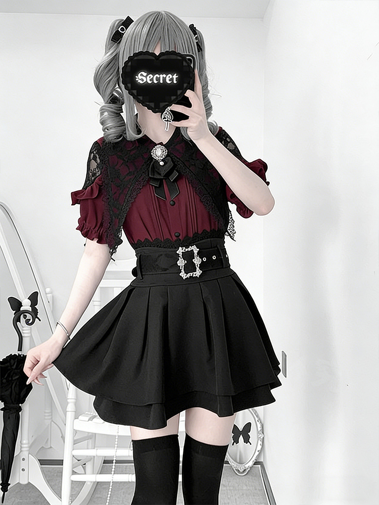 Gothic Style Shoulder Bared Sh - Blouse Off Shoulder บทวิจารณ์และราคา