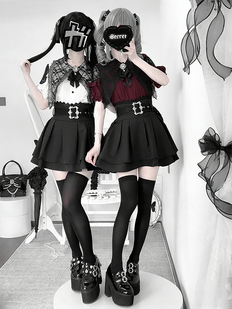 Gothic Style Shoulder Bared Sh - Blouse Off Shoulder บทวิจารณ์และราคา