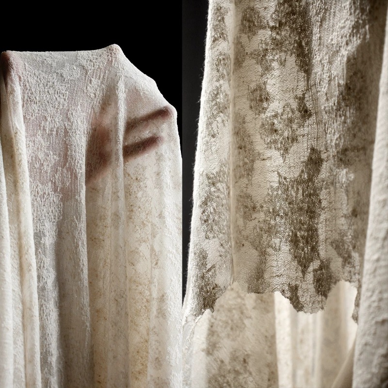 Distressed Vintage Textured Co - Linen Dress Wrap บทวิจารณ์และราคา