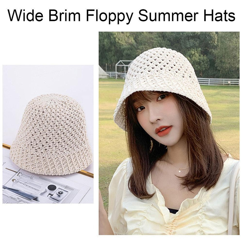 New Girls Sun Hat Wide Brim Fl - Hat Floppy Wide บทวิจารณ์และราคา