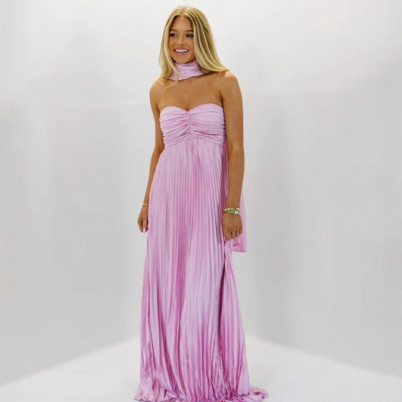 Wedding Guest Dress Elegant Pa - Maxi Dress Halter บทวิจารณ์และราคา