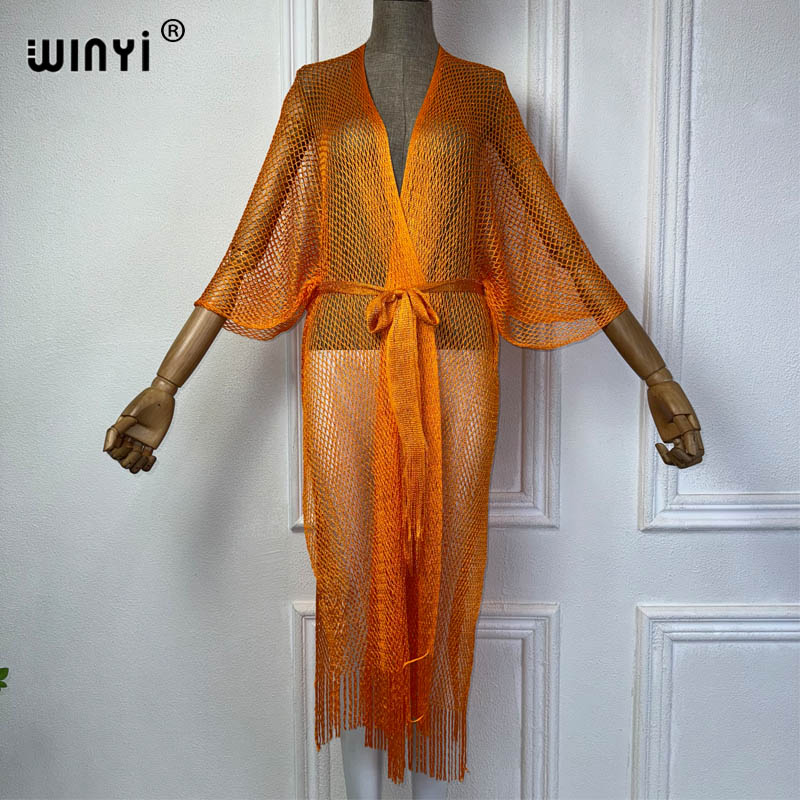WINYI hollow beach kimono sexy - Cover Up Kaftan บทวิจารณ์และราคา