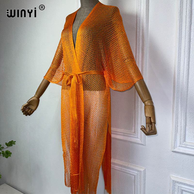 WINYI hollow beach kimono sexy - Cover Up Kaftan บทวิจารณ์และราคา