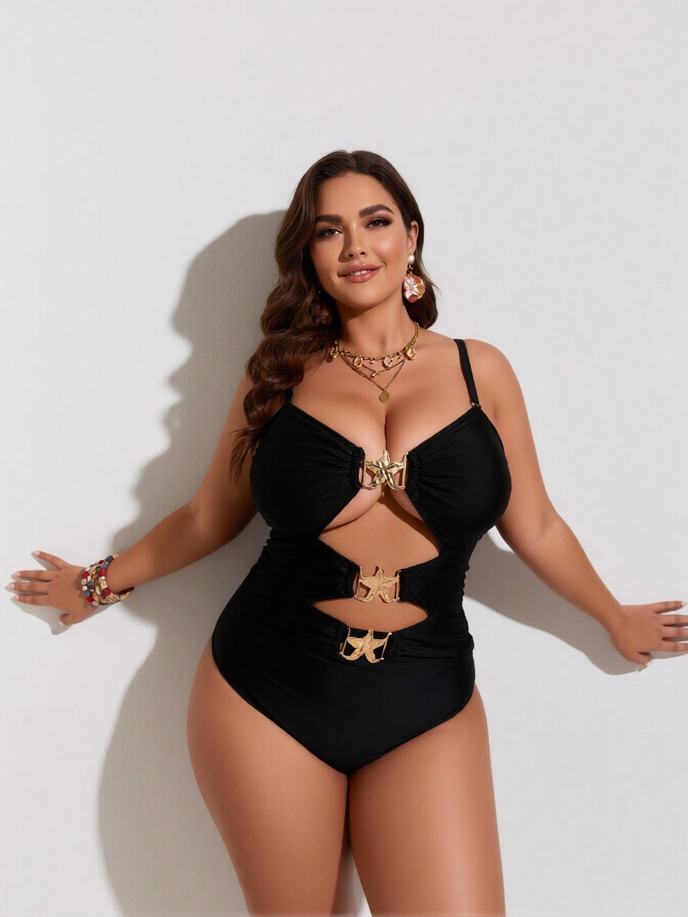 2026 New Women's Plus Size One - Swimsuit Bikini Ruched บทวิจารณ์และราคา