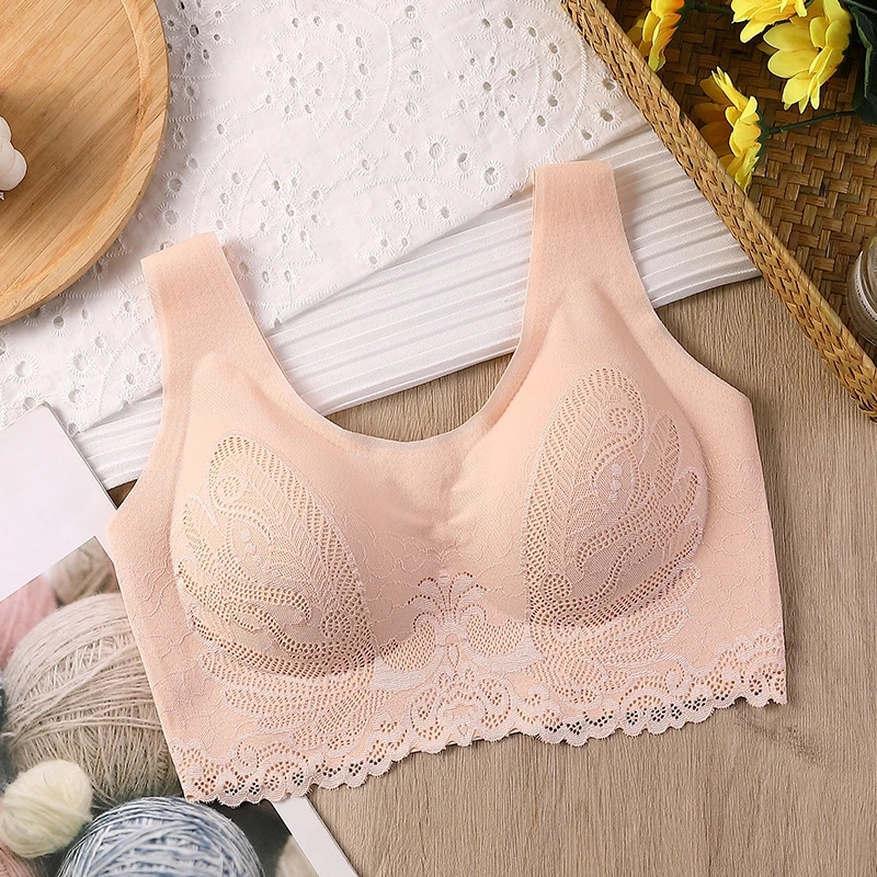Breathable Latex Bra Seamless  - Bralette Triangle Set บทวิจารณ์และราคา