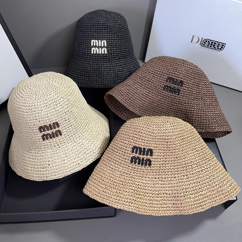 Letter Embroidery Straw Dome B - Hat Floppy Wide บทวิจารณ์และราคา