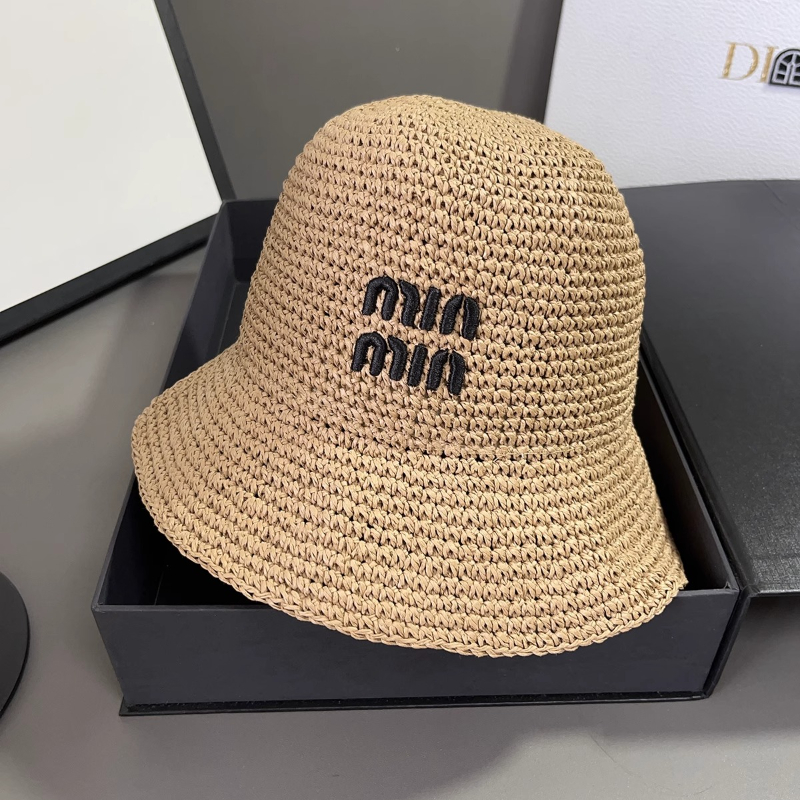 Letter Embroidery Straw Dome B - Hat Floppy Wide บทวิจารณ์และราคา