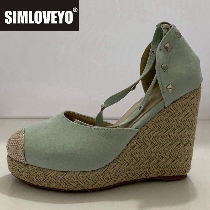 SIMLOVEYO espadrilles Women we - Wedge Espadrille Women บทวิจารณ์และราคา