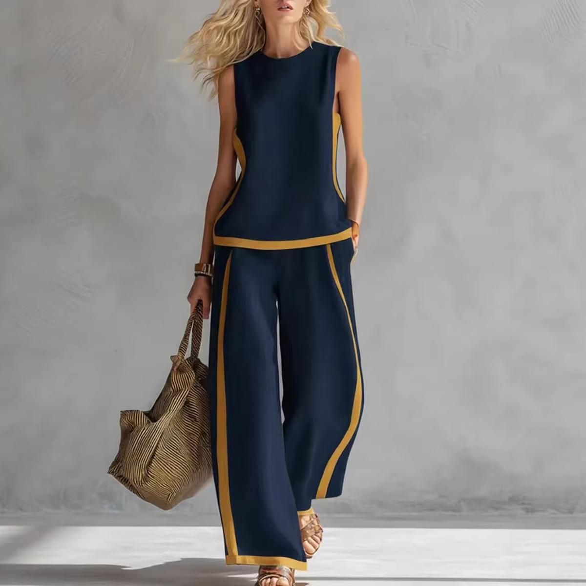 Women Linen 2 Piece Sets Color - Linen Pant Wide บทวิจารณ์และราคา
