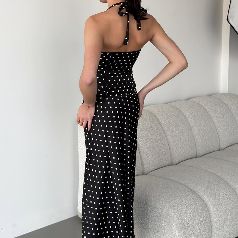 Two Piece Set Polka Dot Skirts - Crop Top Crochet บทวิจารณ์และราคา