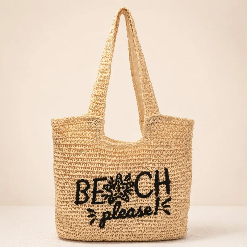 Women's handwoven straw tote b - Tote Bag Beach บทวิจารณ์และราคา