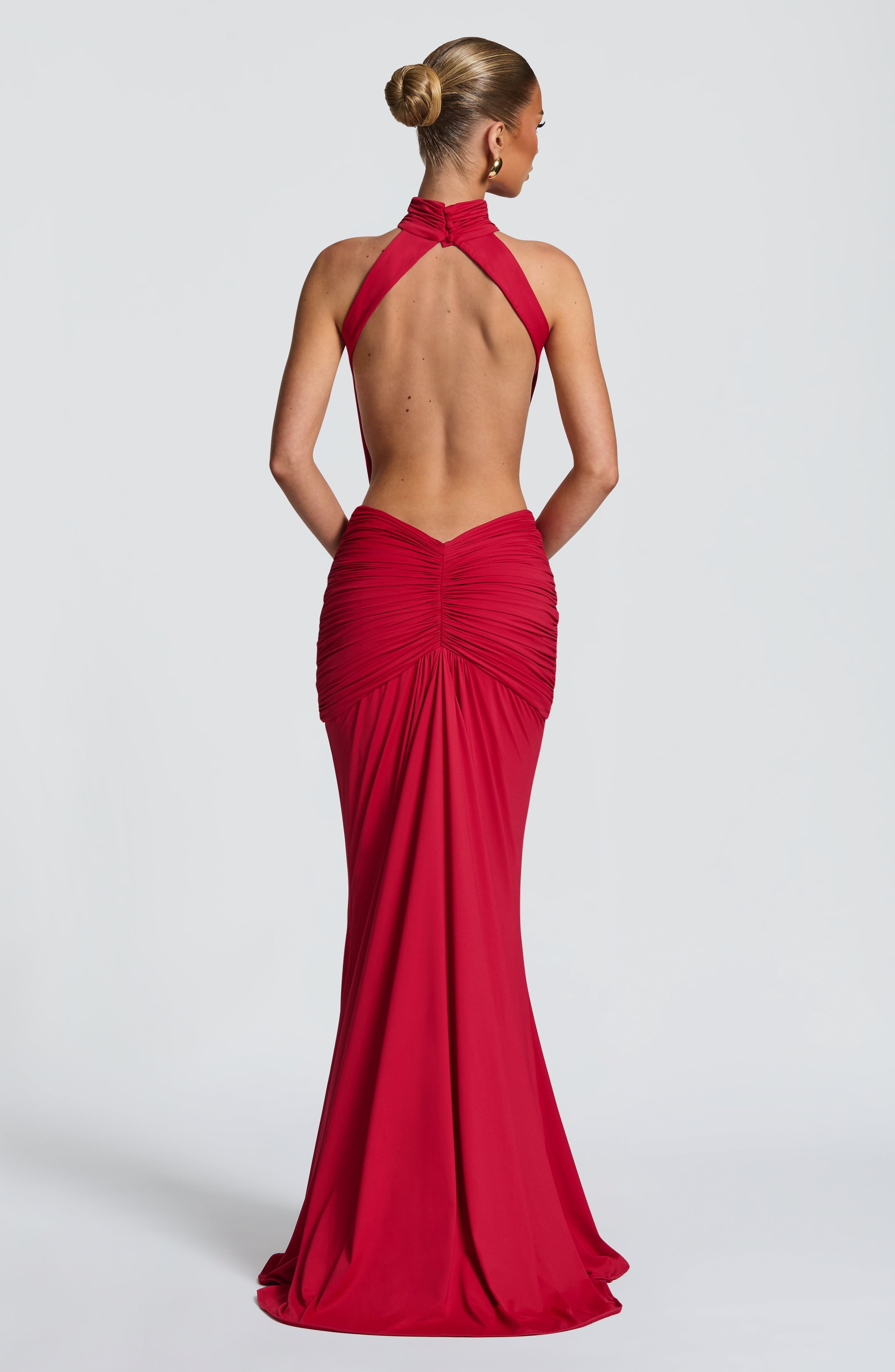 Halter High Neck Cutout Waist  - Maxi Dress Halter บทวิจารณ์และราคา