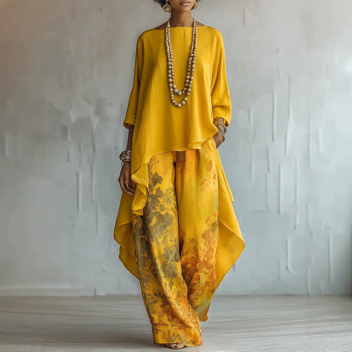 Women's 2-Piece Linen Outfit S - Linen Pant Wide บทวิจารณ์และราคา