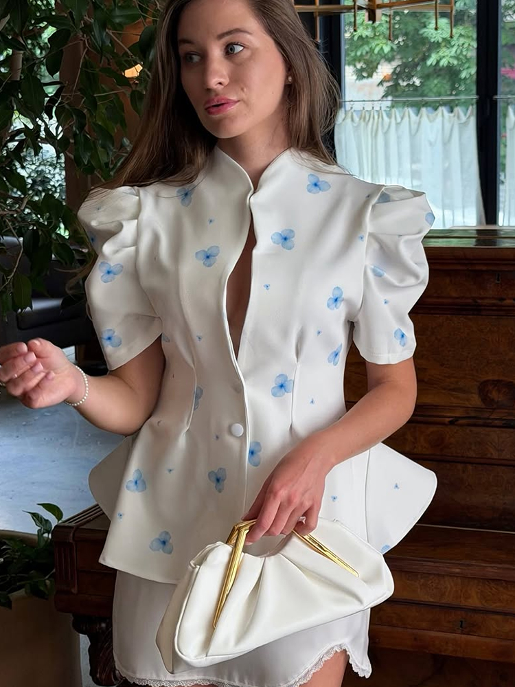 Elegant Satin Floral Print Wom - Romper Floral Print บทวิจารณ์และราคา