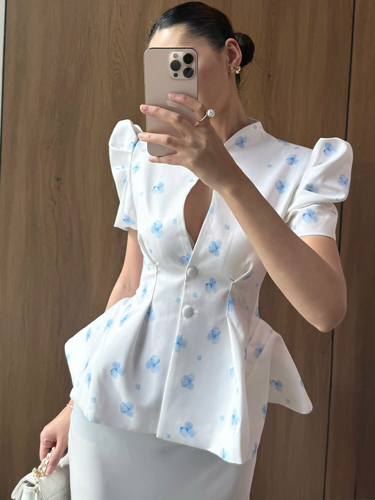 Elegant Satin Floral Print Wom - Romper Floral Print บทวิจารณ์และราคา