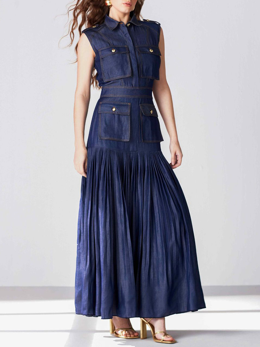 TWOTWINSTYLE Patchwork Pockets - Linen Dress Wrap บทวิจารณ์และราคา