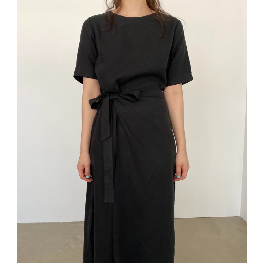 Elegant Cotton Linen Wrap Dres - Linen Dress Wrap บทวิจารณ์และราคา
