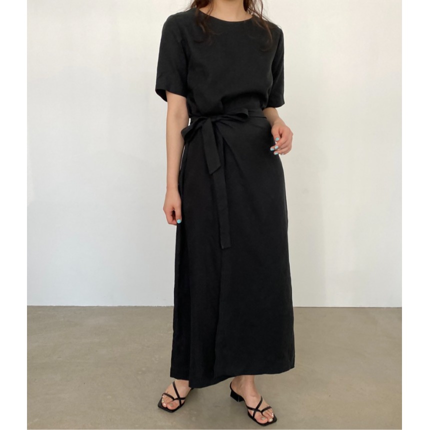 Elegant Cotton Linen Wrap Dres - Linen Dress Wrap บทวิจารณ์และราคา